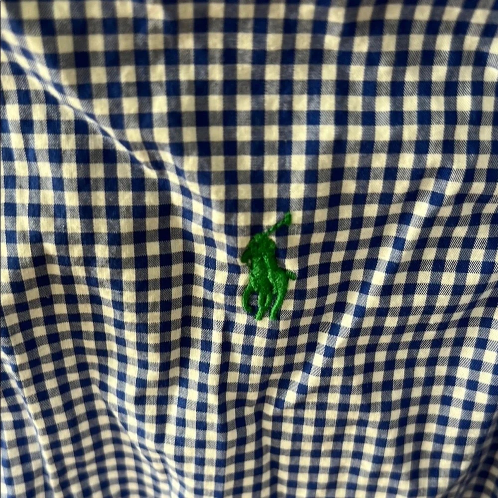 Ralph Lauren blue checked button down